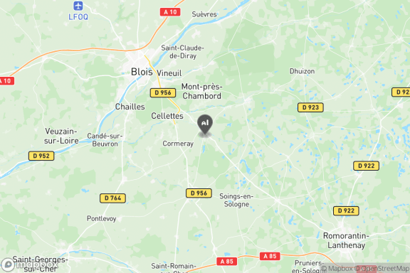 carte : Cheverny, Blois, Loir-et-Cher, Centre-Val de Loire, Metropolitan France, 41700, France